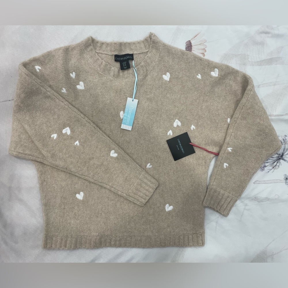 Cynthia Rowley Top Extra Fine Merino Wool Sweater Size XS New